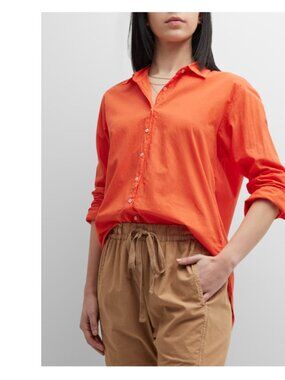 Xirena Beau Button-Down Poplin Shirt in Sugar Poppy